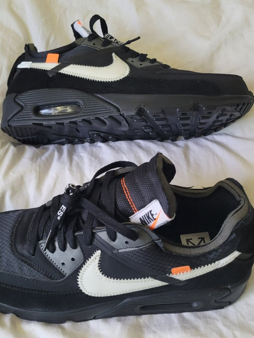 Nike Air Max 90 Off-White Black Excellent++ Mens Size 11 Rare Sneakers